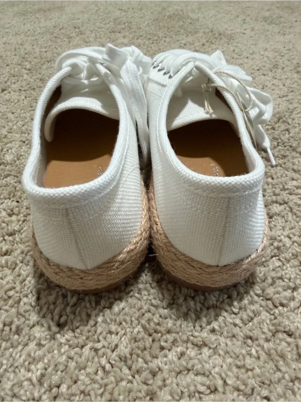 Tommy Bahama White Canvas Espadrille Sneakers with Rope Trim